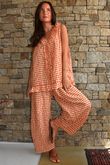 Nonni Gingham Relaxed Barrel Pant Carrot